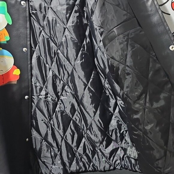 South Park x Members Only Black Bomber Varsity Jacket Size Medium New - Picture 11 of 16